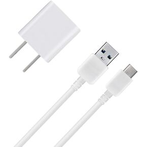 Genuine Charging 1A Wall Kit Upgrade Compatible with Samsung SM-A102U as a Replacement Plus Detachable Hi-Power USB-C 2.0 Data Sync Cable! (White 110-240v) in Saudi Arabia