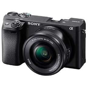 Sony Alpha a6400 Mirrorless Camera: Compact APS-C Interchangeable Lens Digital Camera with Real-Time Eye Auto Focus, 4K Video, Flip Screen & 16-50mm Lens - E Mount Compatible - ILCE-6400L/B, Black
