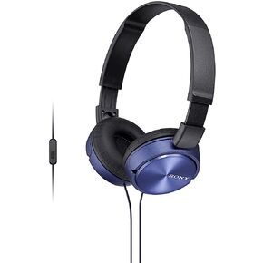 Sony Foldable Headphones with Smartphone Mic and Control - Metallic Blue in Kuwait