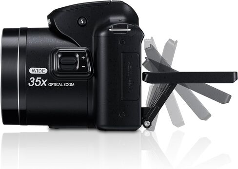 Samsung WB2100 16.4MP CMOS Digital Camera with 35x Optical Zoom, 3.0" LCD Screen and 1080i HD Video (Black) (OLD MODEL) in Saudi Arabia