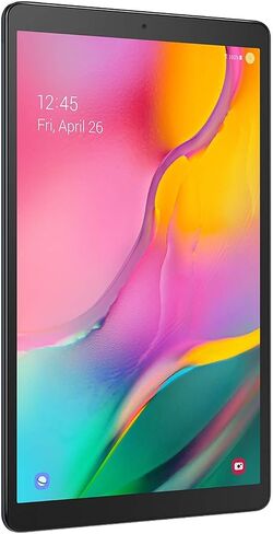 Samsung Galaxy Tab A 10.1" (2019, WiFi + Cellular) Full HD Corner-to-Corner Display, 32GB, Global 4G LTE Tablet & Phone GSM Unlocked SM-T515, International Model (Black) (Renewed) in Saudi Arabia