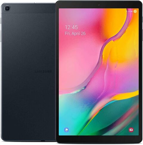 Samsung Galaxy Tab A 10.1" (2019, WiFi + Cellular) Full HD Corner-to-Corner Display, 32GB, Global 4G LTE Tablet & Phone GSM Unlocked SM-T515, International Model (Black) (Renewed) in Saudi Arabia