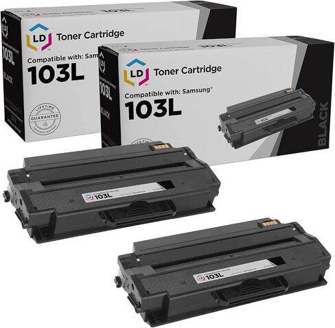 LD Products Compatible Toner Cartridge Replacement for Samsung MLT-D103L High Yield (Black, 2-Pack) in Saudi Arabia