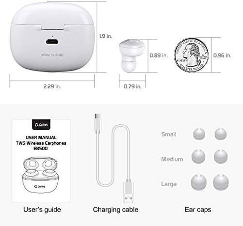 Wireless V5 Bluetooth Earbuds Compatible with Samsung Galaxy A01 with Charging case for in Ear Headphones. (V5.0 Black) in Saudi Arabia