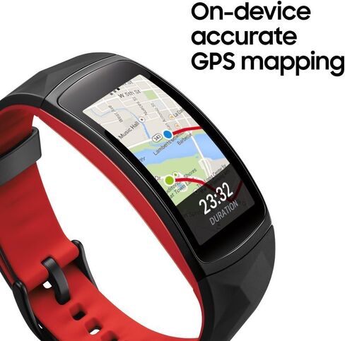 SAMSUNG Gear Fit2 Pro Fitness Smartwatch (Small) - Red (Renewed) in Kuwait