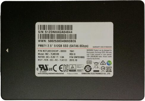 Samsung PM871 512GB 2.5 inch SATA 6.0 Gbps Solid State Drive, SSD MZ7LN512HCHP-00000 in Saudi Arabia