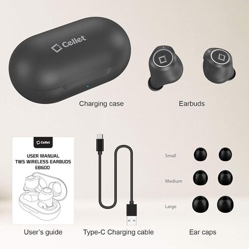 PRO Wireless V5 Bluetooth Earbuds Works for Samsung Galaxy J3 Eclipse Mini with Charging case for in Ear Headphones. (V5.0 Pro White) in Saudi Arabia