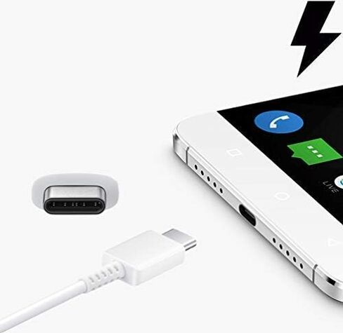 Genuine Charging 1A Wall Kit Upgrade Compatible with Samsung SM-A102U as a Replacement Plus Detachable Hi-Power USB-C 2.0 Data Sync Cable! (White 110-240v) in Saudi Arabia