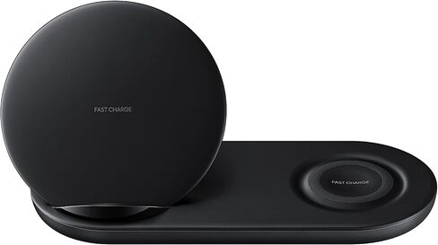 Samsung Wireless Charger Duo Fast Charge Stand & Pad EP-N6100T Universally Compatible Qi Enabled for Smartphones and Watch Galaxy Gear S4 Watch Active 3 Active 4-25w C-Type 3.0 Fast Charger (Renewed) in Saudi Arabia