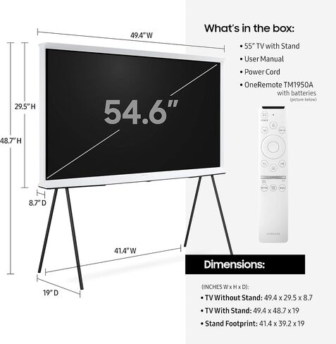 Samsung QN55LS01RAFXZA Serif 55-Inch QLED 4K LS01 Series Ultra HD Smart TV with HDR and Alexa Compatibility (2019 Model) in Saudi Arabia
