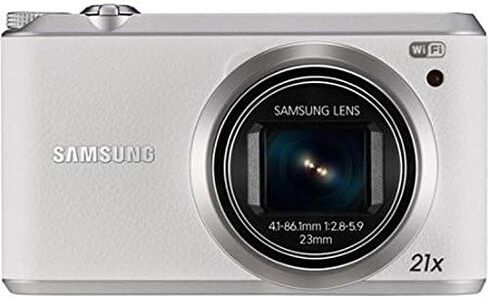 Samsung WB350F White 16MP BSI CMOS 3" TFT LCD 21x Optical Zoom HD Digital Camera, 16GB SD Card and Case in Saudi Arabia
