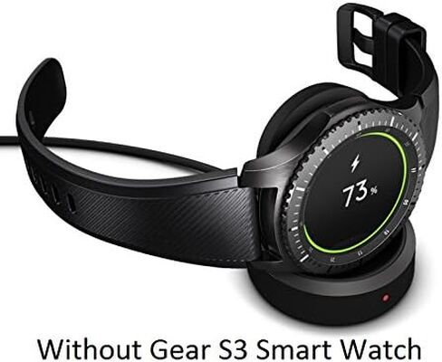 شاحن قاعدة شحن لاسلكية أصلي لهاتف Samsung Qi من أجل Gear S3 Classic، Frontier SM-R760 مع USB صغير 3FT وقلم شاشة (جديد) in Saudi Arabia