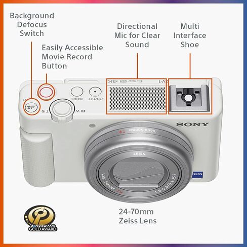 Sony ZV-1 Camera for Content Creators and Vloggers (White) in Kuwait