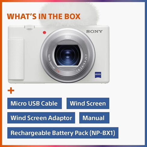 Sony ZV-1 Camera for Content Creators and Vloggers (White) in Kuwait
