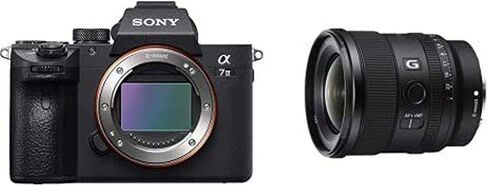 Sony a7 III ILCE7M3/B Full-Frame Mirrorless Interchangeable-Lens Camera with 3-Inch LCD, Black with 20mm F1.8 Lens in Saudi Arabia