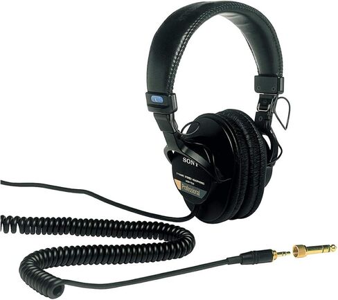 Sony MDR7506 Folding Professional Closed Ear Headphones Bundle with Stereo Headphone Amplifier with DC 12V Power Adapter and Stereo Aux Adapter (5-Pack) (3 Items) in Saudi Arabia