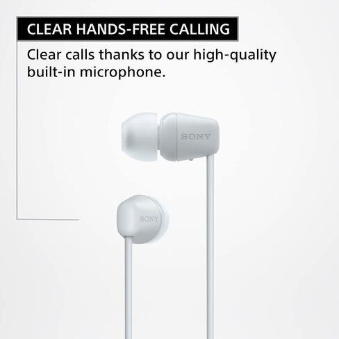 Sony WI-C100 Wireless in-Ear Bluetooth Headphones with Built-in Microphone, Blue in Kuwait