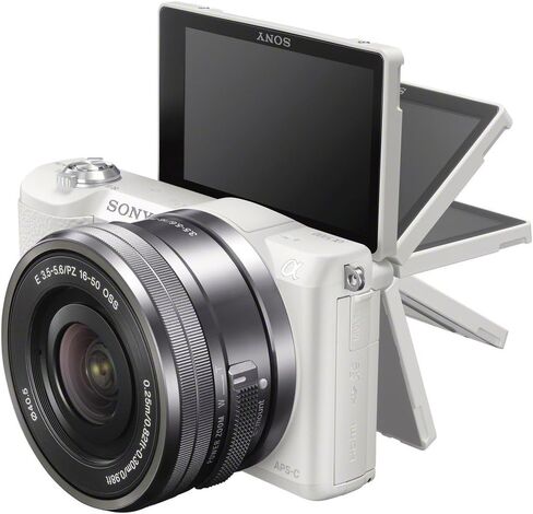 Sony a5100 Mirrorless Digital Camera with 3-Inch Flip Up LCD - Body Only (Black) in Kuwait