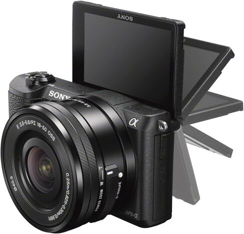 Sony a5100 16-50mm Mirrorless Digital Camera with 3-Inch Flip Up LCD (White) in Saudi Arabia