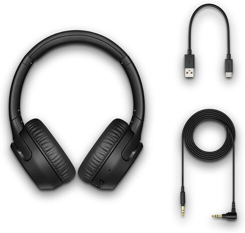Sony WHXB700 Wireless Extra Bass Bluetooth Headset/Headphones with mic for Phone Call and Alexa Voice Control, Black in Saudi Arabia
