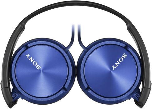 Sony Foldable Headphones with Smartphone Mic and Control - Metallic Blue in Kuwait