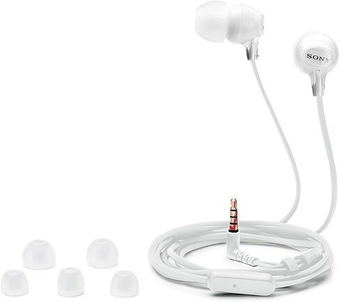 Sony Audio/Video MDR-EX15AP/W EX Earbud Headset White, Model: MDREX15AP in Saudi Arabia