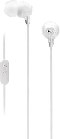 Sony Audio/Video MDR-EX15AP/W EX Earbud Headset White, Model: MDREX15AP in Saudi Arabia