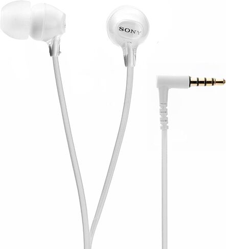 Sony Audio/Video MDR-EX15AP/W EX Earbud Headset White, Model: MDREX15AP in Saudi Arabia
