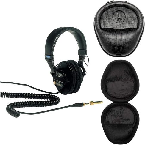 Sony MDR7506 Professional Large Diaphragm Headphone with Knox Gear Hard Shell Headphone Case Bundle (2 Items) in Saudi Arabia