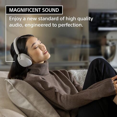 Sony WH-1000XM5-SILVER Wireless Over-Ear Noise Canceling Headphones - Silver with an Additional 1 Year Coverage by Epic Protect (2022) in Saudi Arabia