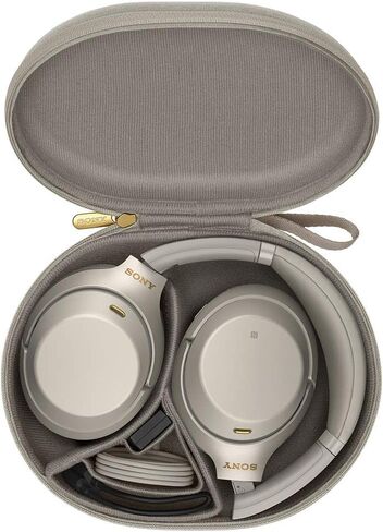 Sony WH1000XM3 Noise Cancelling Headphones : Wireless Bluetooth Over the Ear Headset – Silver (2018 Version) in Kuwait