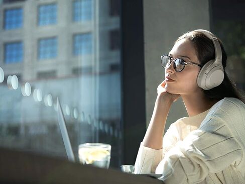Sony WH1000XM3 Noise Cancelling Headphones : Wireless Bluetooth Over the Ear Headset – Silver (2018 Version) in Kuwait