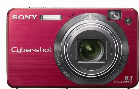 Sony Cybershot DSCW150/R 8.1MP Digital Camera with 5x Optical Zoom with Super Steady Shot (Red) in Saudi Arabia