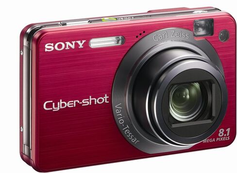 Sony Cybershot DSCW150/R 8.1MP Digital Camera with 5x Optical Zoom with Super Steady Shot (Red) in Saudi Arabia