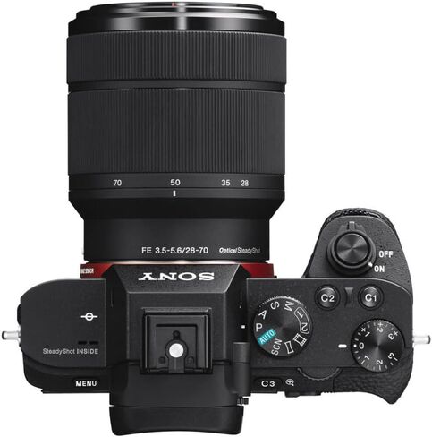 كاميرا سوني ألفا a7II الرقمية بدون مرآة مع عدسة 28-70 ملم f/3.5-5.6 وحزمة بطاقة SD سعة 64 جيجابايت من سانديسك (عنصران) in Saudi Arabia