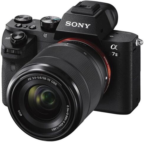 كاميرا سوني ألفا a7II الرقمية بدون مرآة مع عدسة 28-70 ملم f/3.5-5.6 وحزمة بطاقة SD سعة 64 جيجابايت من سانديسك (عنصران) in Saudi Arabia