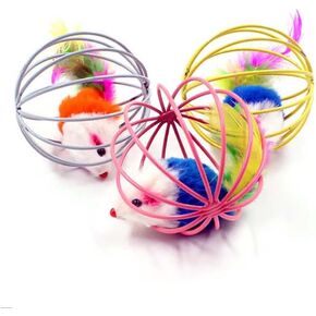 Houchu لدغة مقاومة القط دعابة لعبة قفص لعبة الفأر الملونة الاصطناعي القط لعب هريرة لعب داخلي لعبة الحيوانات الأليفة تدريب الملحقات مستلزمات الحيوانات الأليفة in Kuwait