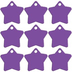 SOCHII 20pcs/lot Personalized Aluminum Dog Tag Custom Pet Puppy Cat ID Tag Collar Accessories Pendant Identification Name Phone ID Tags Purple 36x35x1mm in Saudi Arabia