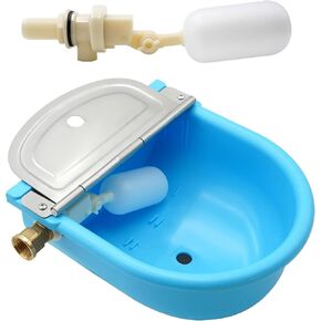 Automatic Heated Dog Water Bowl Stainless Steel Pet Thermal-Bowl Livestock Waterer Constant Temperature Dispenser for Dogs Cow Horse Pig Sheep Chicken Outdoor Drinking