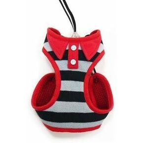 EasyGo Polo Stripe Dog Harness by Dogo - Black in Saudi Arabia
