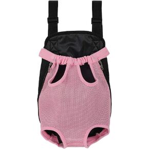 Legs Out Front-Facing Dog Carrier Hands-Free Adjustable Pet Backpack Carrier for Walking Hiking Bike and Motorcycle (Small)
