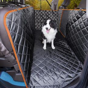 iBuddy Floor Dog Hammock Cover for Truck with Flip Up Rear Seats 100% Waterproof Full Coverage Dog Truck Seat Cover Scratch Proof X-Large Pet Seat Cover for Crew Cab Trucks Machine Washable