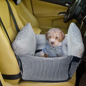 Dog Car Seat, Upgrade Pet Car Seat，Booster Pet Seat for Small & Medium Dogs, Car Seat for Dogs, Portable Pet Travel Safety Car Seat, Fully Detachable and Washable, Blue, S in Kuwait