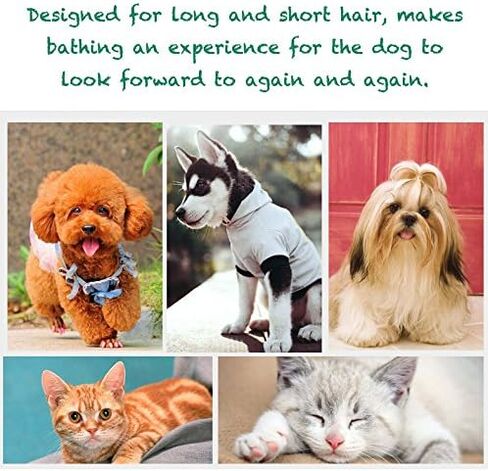 Pet Silicone Shampoo Brush for Long & Short Hair Medium Large Pets Dogs Cats,Shower Wash Curry Brush,Dog hair Products Accessories Dog Back Massage for Long & Short Hair Small Large Pets Dogs(Green) in Kuwait
