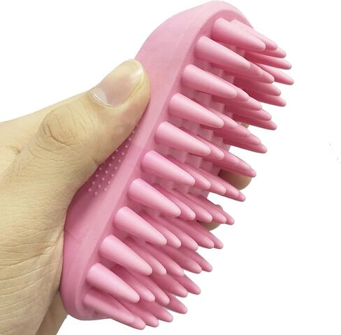 Pet Silicone Shampoo Brush for Long & Short Hair Medium Large Pets Dogs Cats,Shower Wash Curry Brush,Dog hair Products Accessories Dog Back Massage for Long & Short Hair Small Large Pets Dogs(Green) in Kuwait