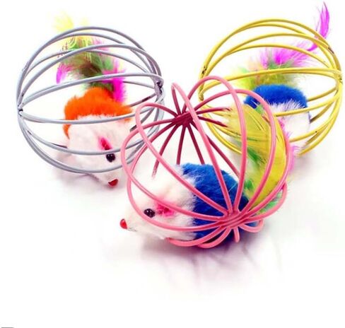 Houchu لدغة مقاومة القط دعابة لعبة قفص لعبة الفأر الملونة الاصطناعي القط لعب هريرة لعب داخلي لعبة الحيوانات الأليفة تدريب الملحقات مستلزمات الحيوانات الأليفة in Kuwait