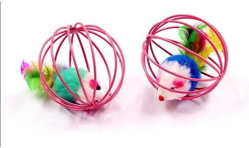 Houchu لدغة مقاومة القط دعابة لعبة قفص لعبة الفأر الملونة الاصطناعي القط لعب هريرة لعب داخلي لعبة الحيوانات الأليفة تدريب الملحقات مستلزمات الحيوانات الأليفة in Kuwait