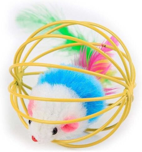 Houchu لدغة مقاومة القط دعابة لعبة قفص لعبة الفأر الملونة الاصطناعي القط لعب هريرة لعب داخلي لعبة الحيوانات الأليفة تدريب الملحقات مستلزمات الحيوانات الأليفة in Kuwait