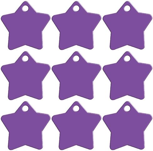 SOCHII 20pcs/lot Personalized Aluminum Dog Tag Custom Pet Puppy Cat ID Tag Collar Accessories Pendant Identification Name Phone ID Tags Purple 36x35x1mm in Saudi Arabia