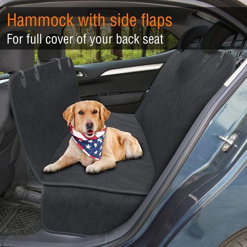 Active Pets Dog Car Seat Cover - Waterproof Cotton Seat Protector for Cars, SUVs, Trucks - Universal Fit - XL, Black in Kuwait